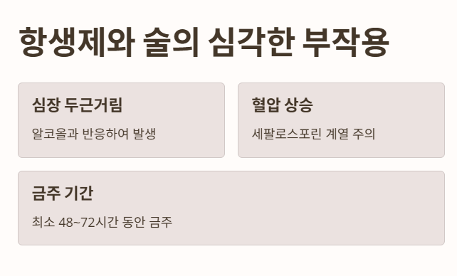 항생제와 술의 심각한 부작용