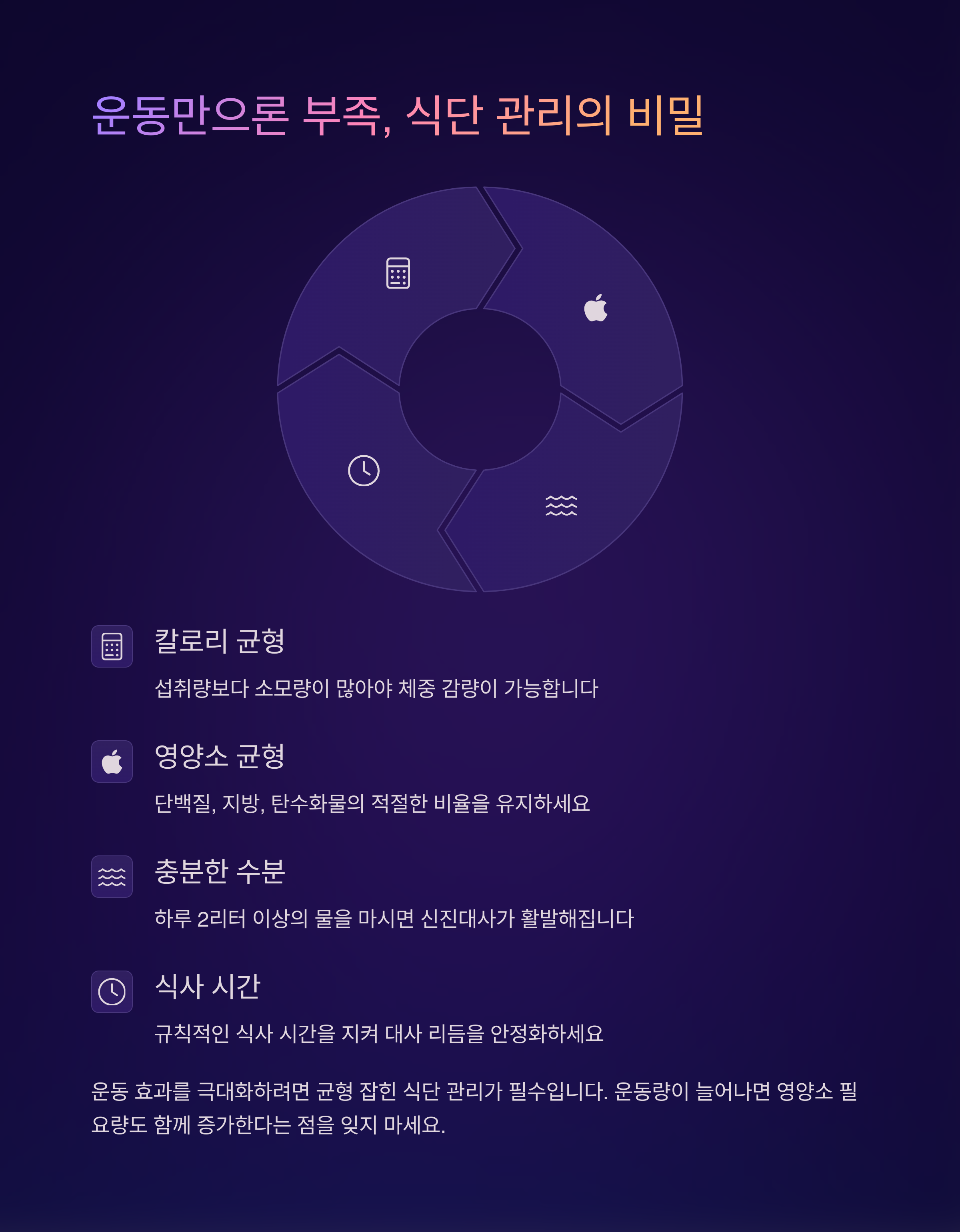 식이조절 병행