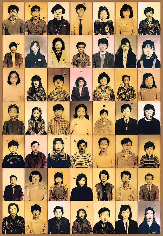49인의 명상 연작 작품이 그려져 있다.