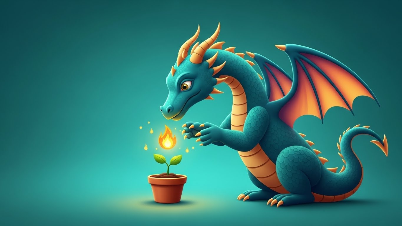 원대한 비전의 씨앗에 따뜻한 온기를 불어넣으며 미래의 성장을 도모하는 용띠의 강력한 운세 이미지