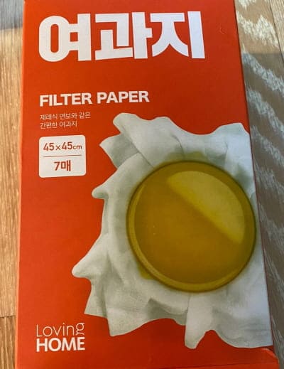 당귀초란만들기-여과지