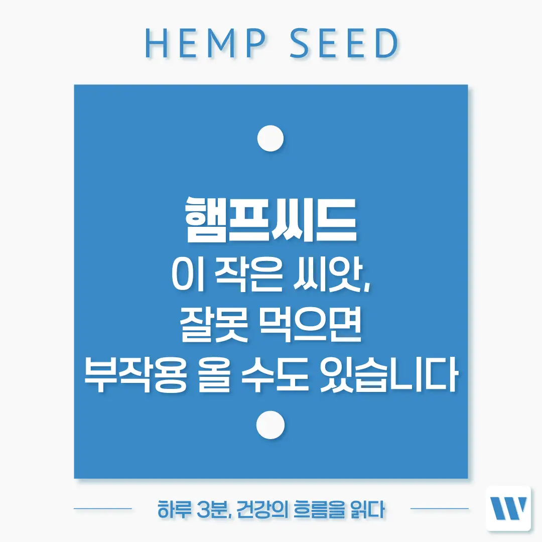 햄프씨드 먹는법 부작용
