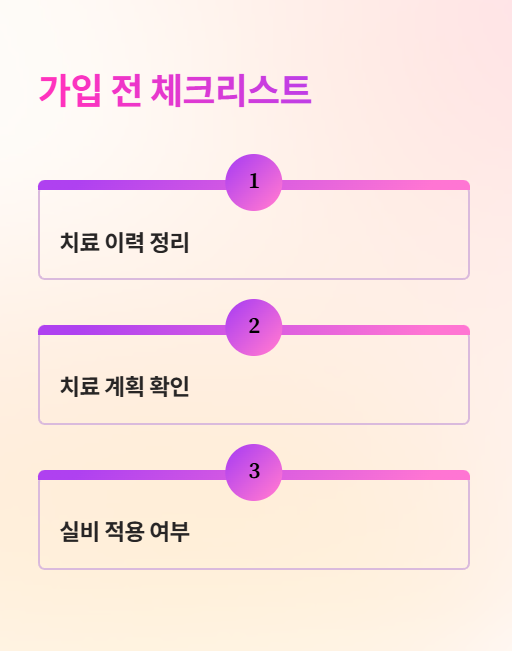 가입 전 체크리스트