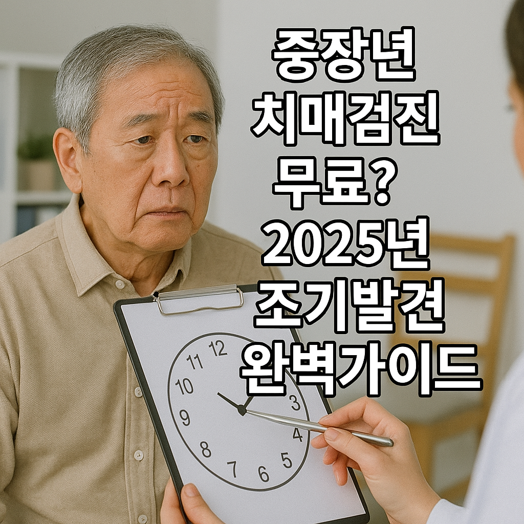 중장년 치매검진 무료? 2025년 조기발견 완벽가이드