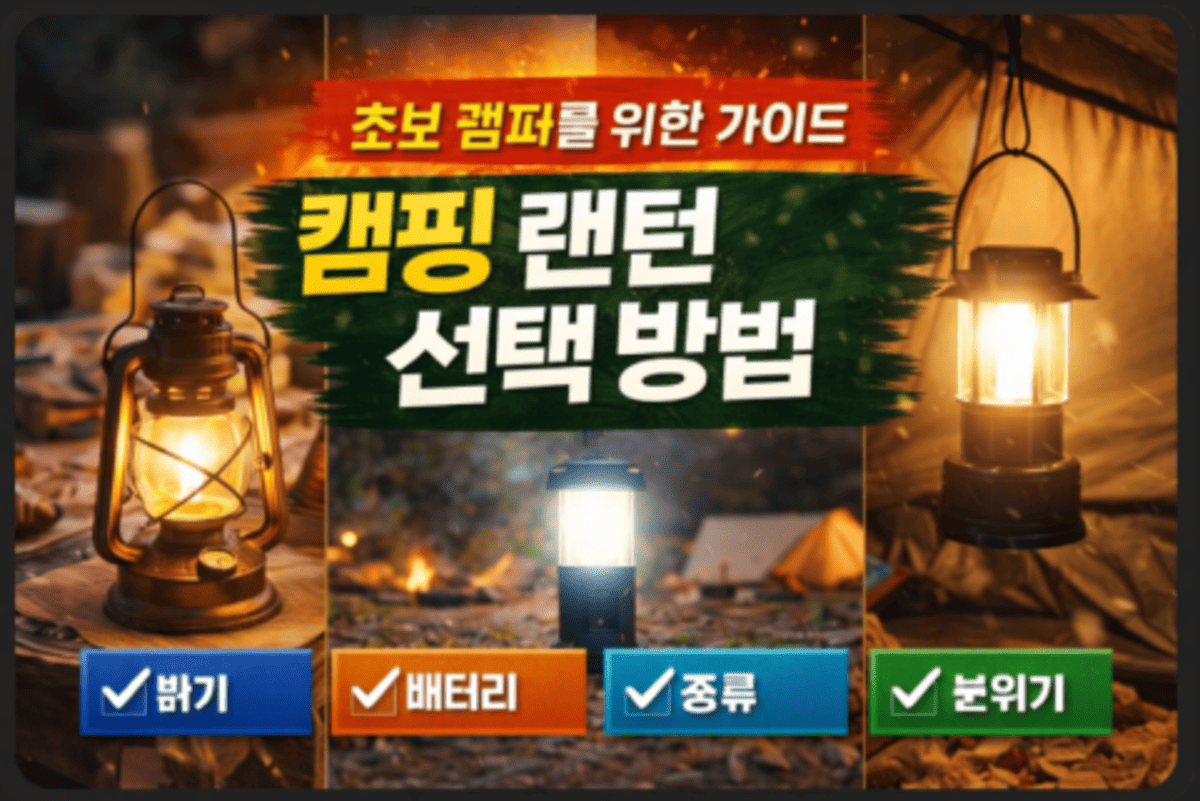 캠핑 랜턴 선택방법