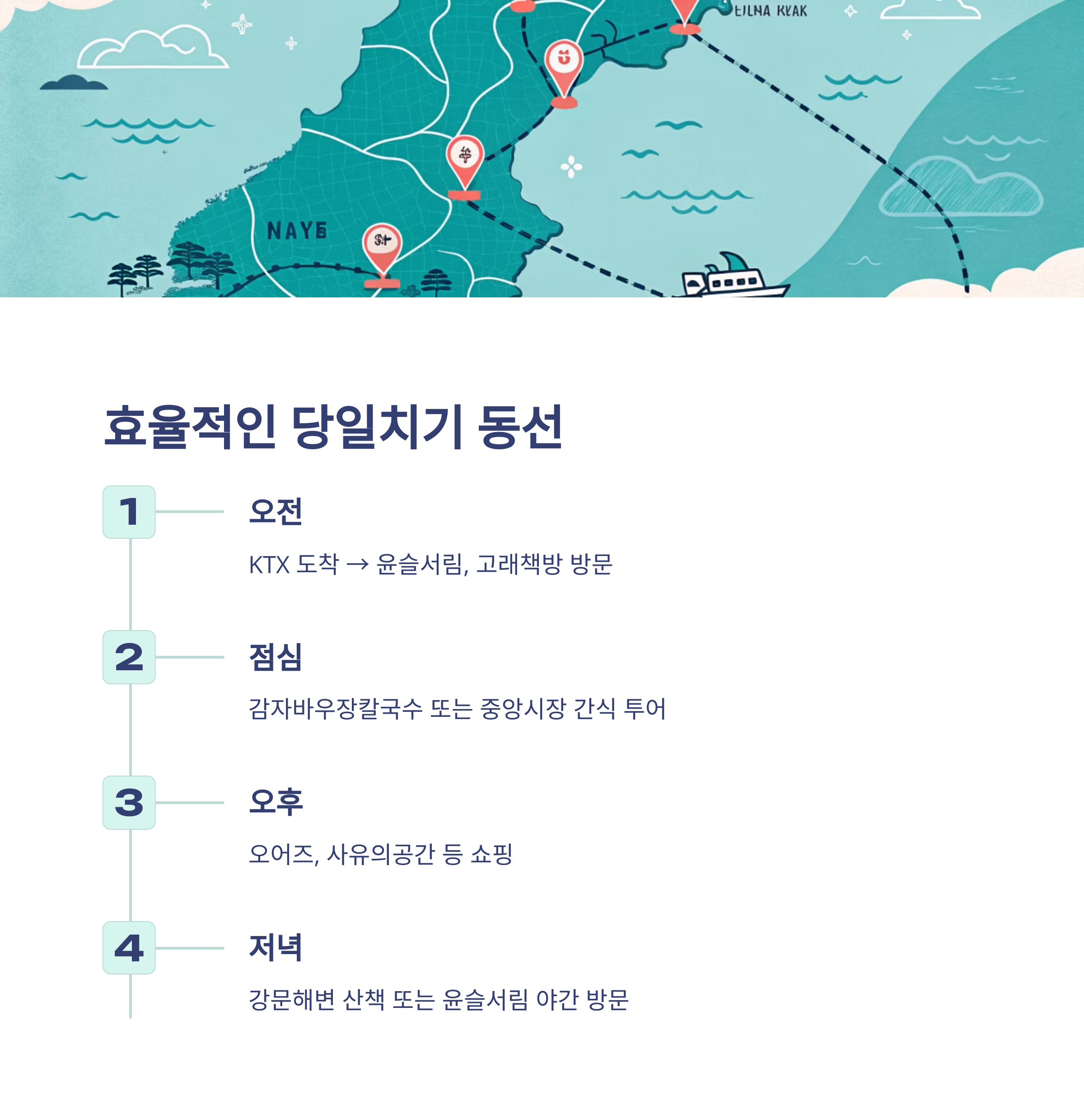 효율적인 당일치기 동선