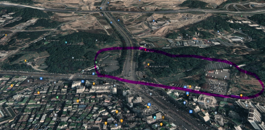 인덕원 위성지도