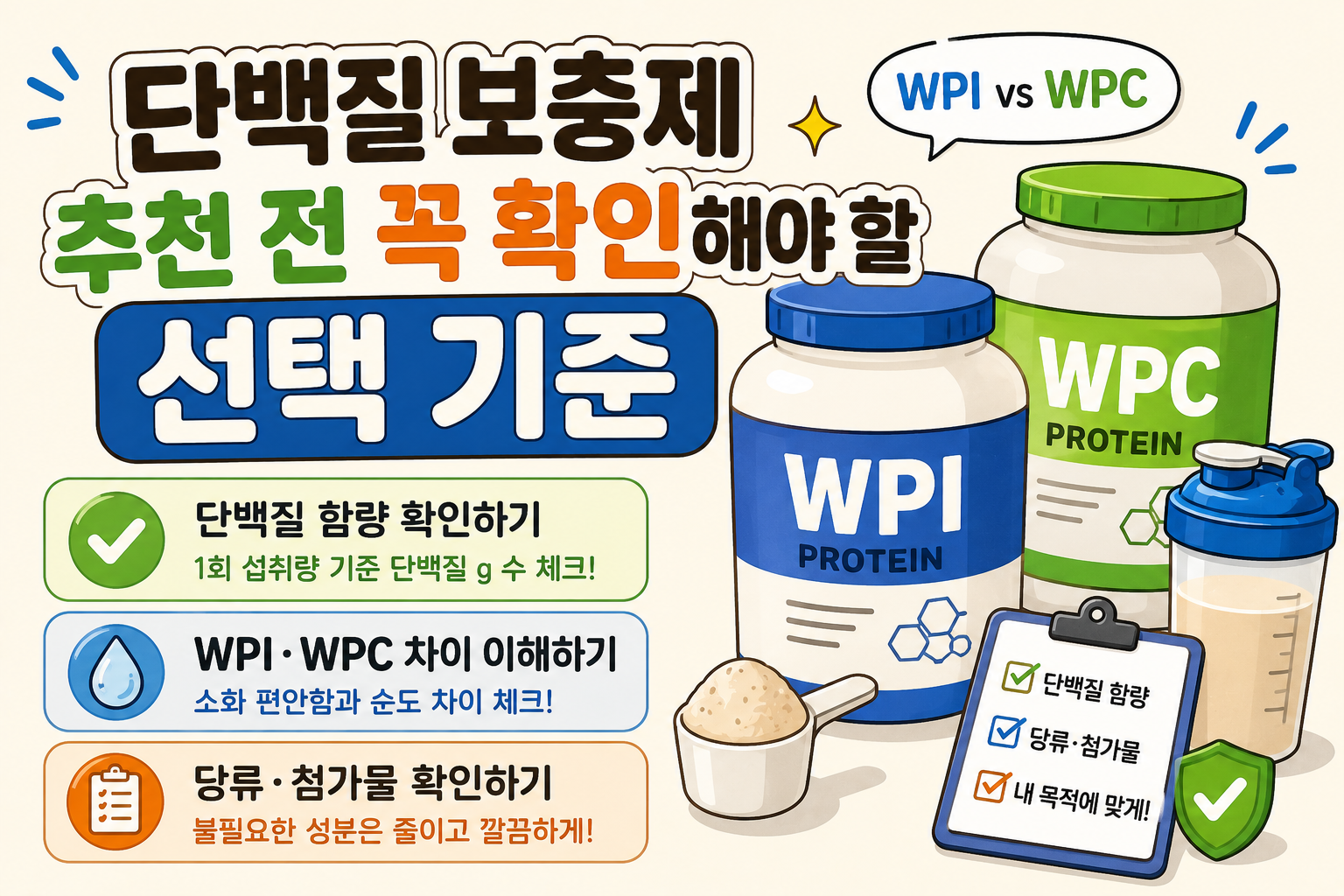 단백질 보충제 추천 전 꼭 확인해야 할 선택 기준 -사진-