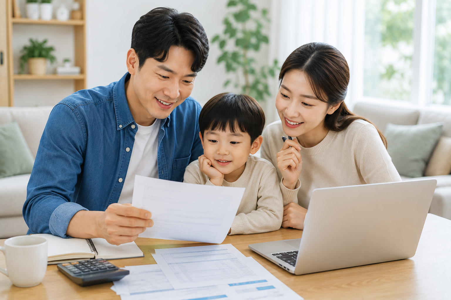 자녀장려금 지급 대상 조건을 확인하는 가정
