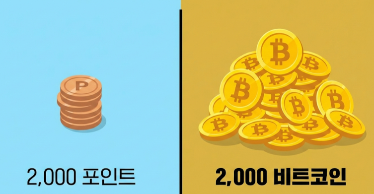 포인트와 코인은 어마어마한 차이