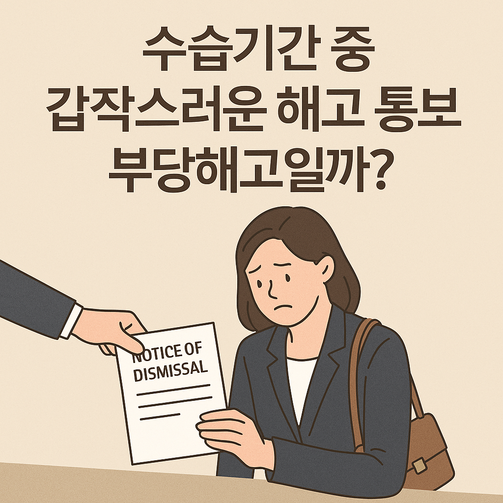 수습기간 중 갑작스러운 해고 통보, 부당해고일까?