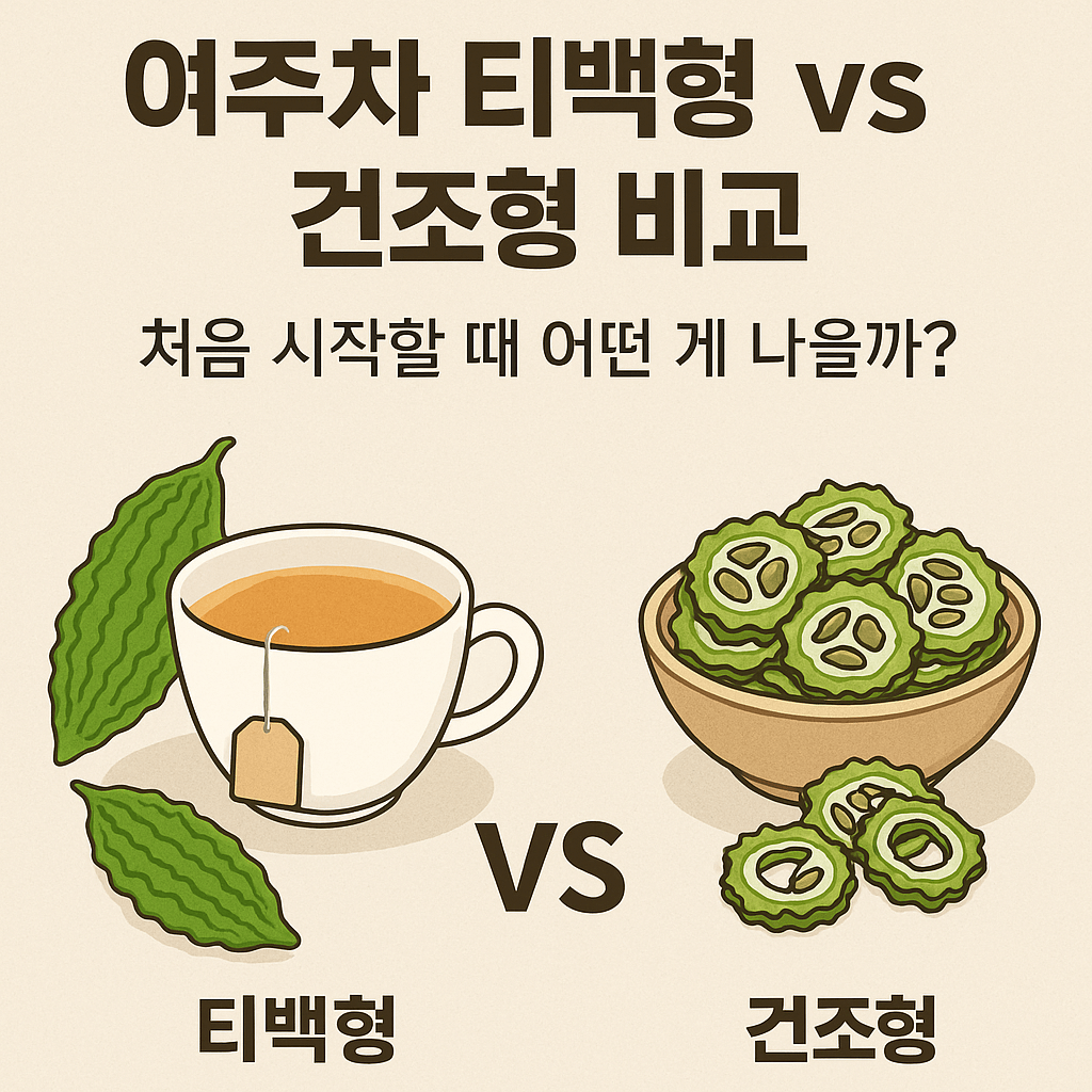 여주차 티백형 vs 건조형 비교 콘텐츠｜처음 시작할 때 어떤 게 나을까?