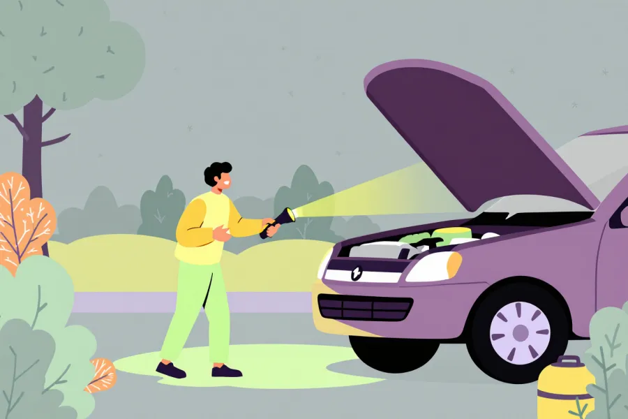 자가-점검중인-운전자