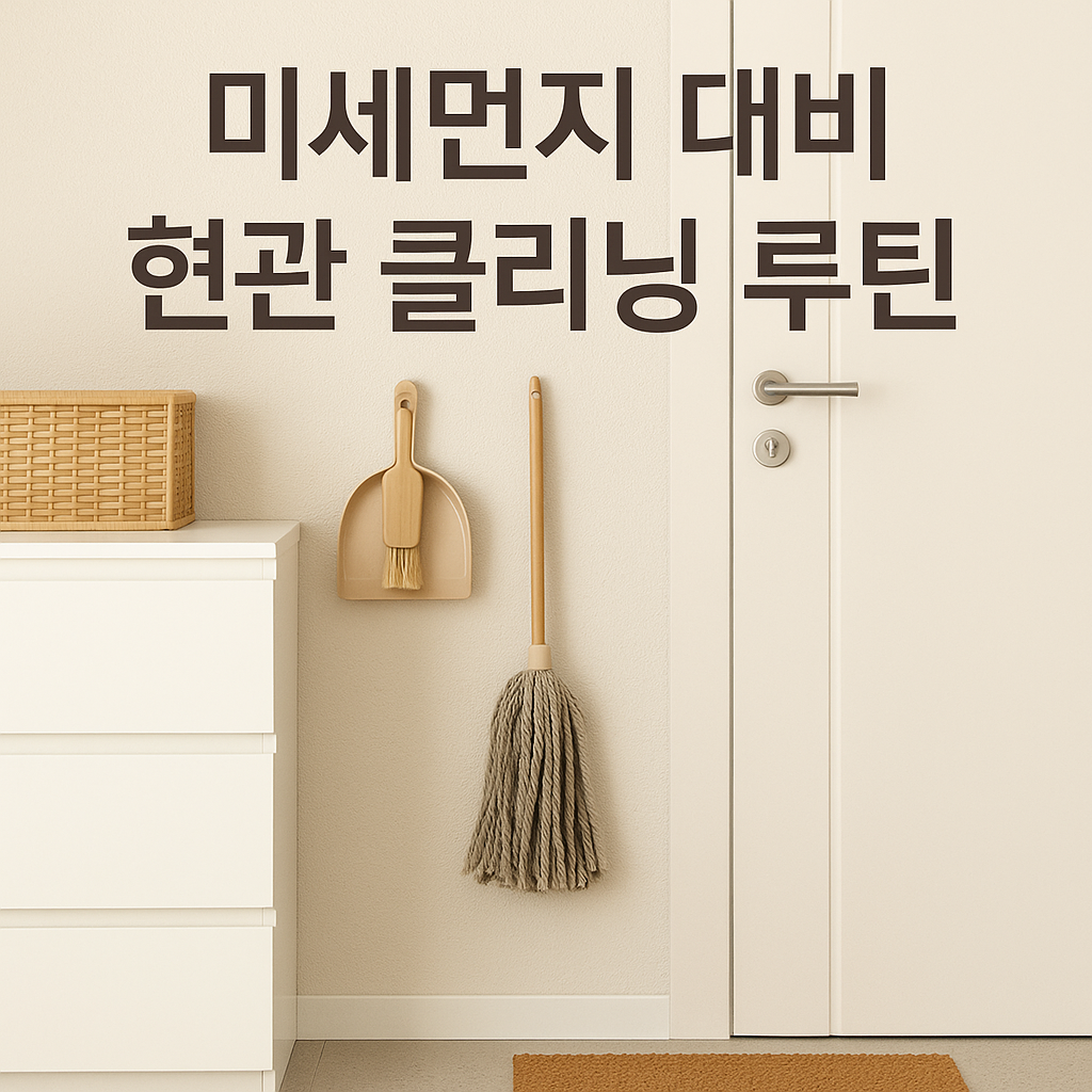 미세먼지 대비 현관 클리닝 루틴