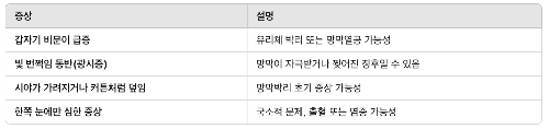 이런 경우 반드시 안과 방문! (병적 비문증 의심)