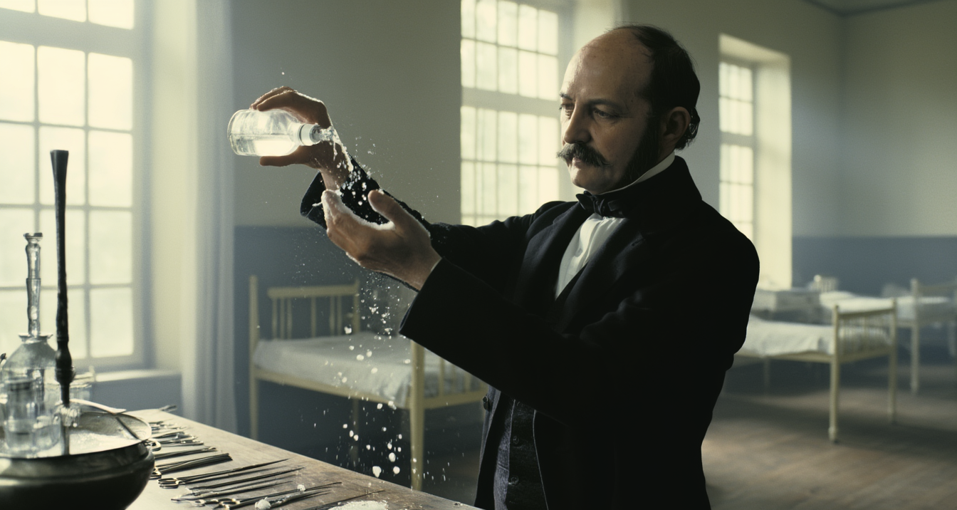 이그나츠 제멜바이스가 손을 씻는 장면