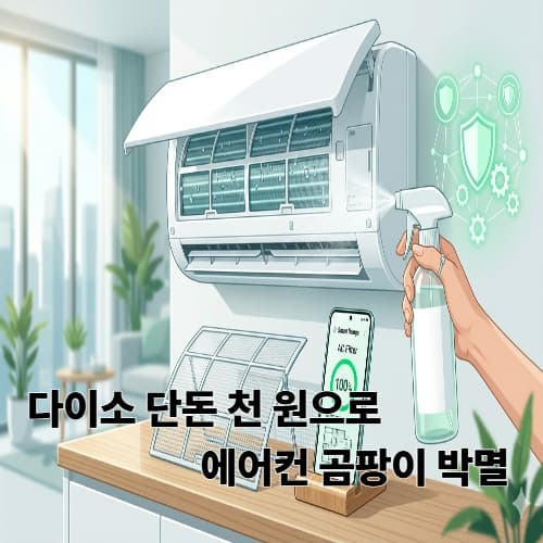 에어컨 냉각핀 셀프 세척: 다이소 분무기로 곰팡이 완벽 제거 (1인 가구 필독)