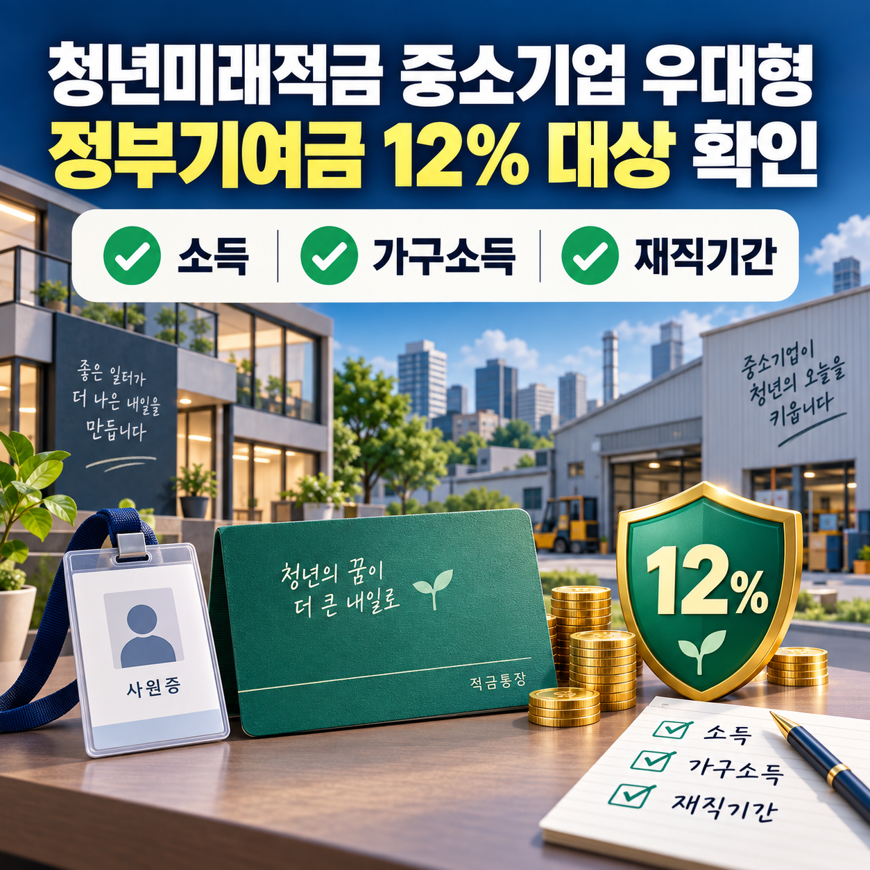 청년미래적금 중소기업 우대형 대상 확인 - 정부기여금 12% 받을 수 있을까?