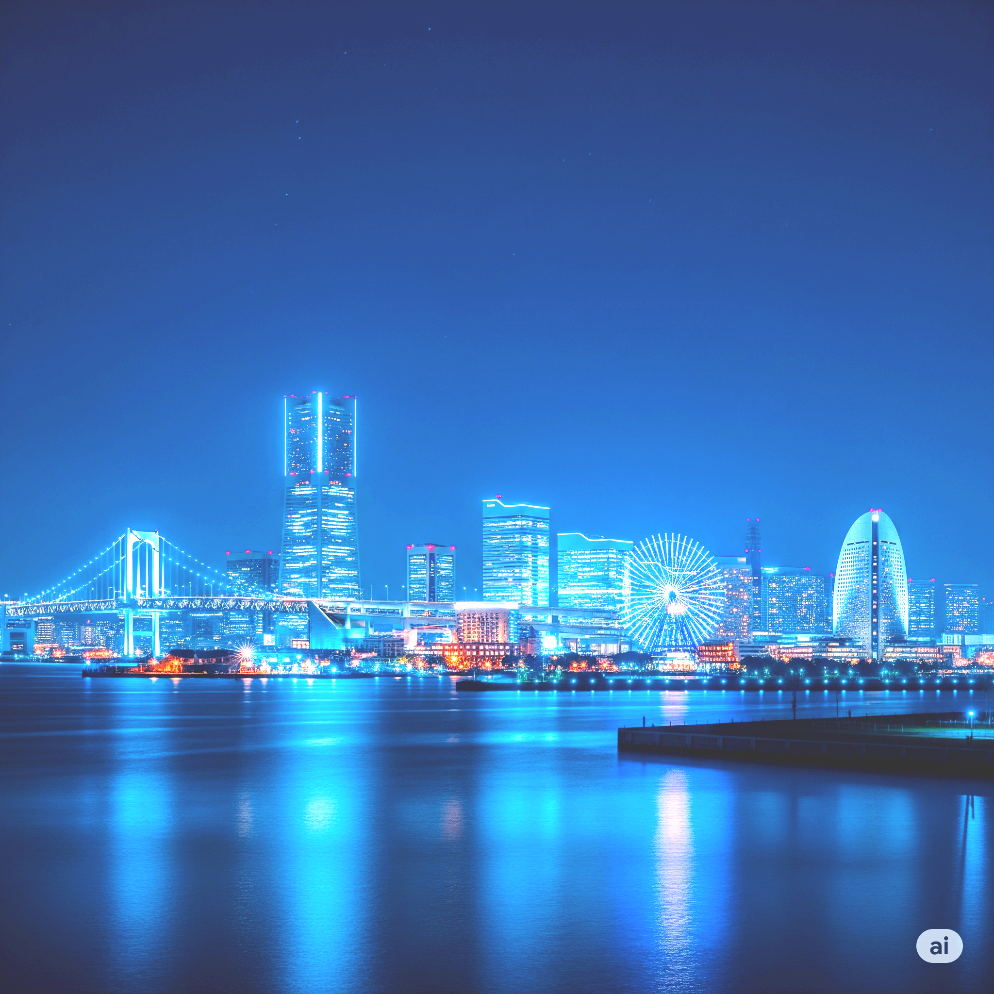 요코하마 밤 풍경