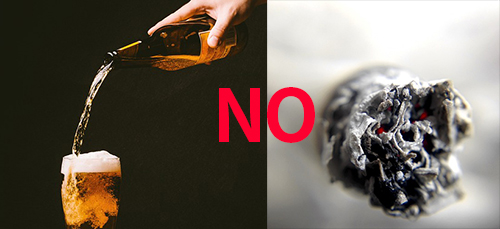 음주와 흡연 금지