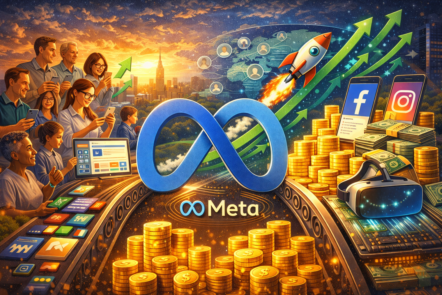 페이스북(메타) 사용자 성장과 수익 구조 변화 관련 사진