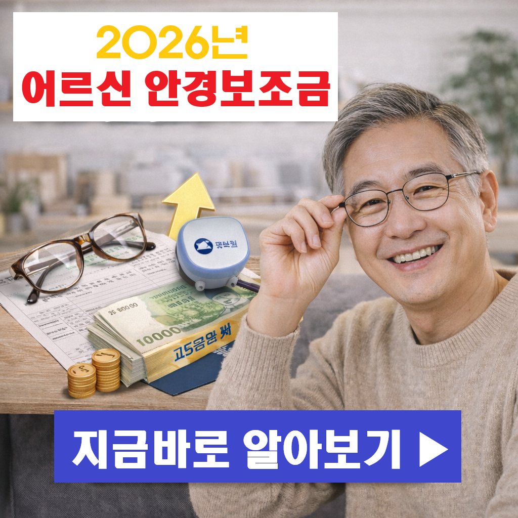 "안경값 아끼세요!" 2026년 어르신 안경 보조금 신청 방법과 자격