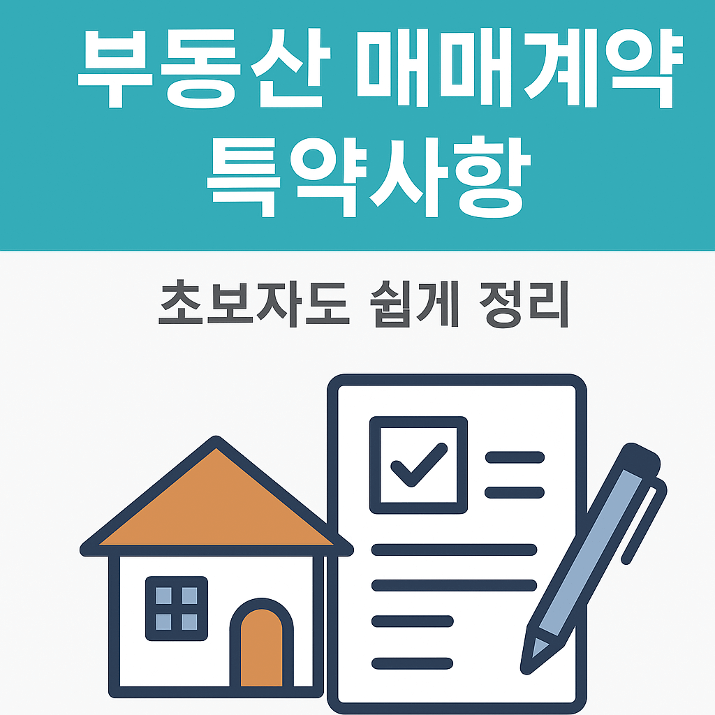 부동산 매매계약 특약사항