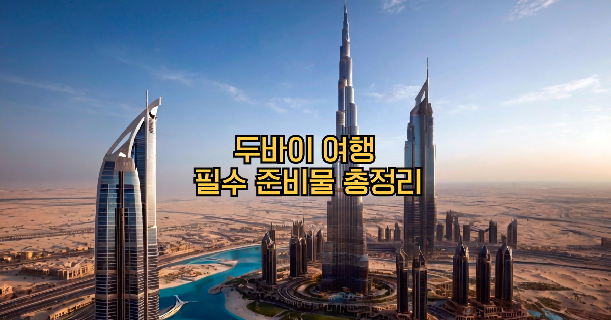 두바이여행준비물