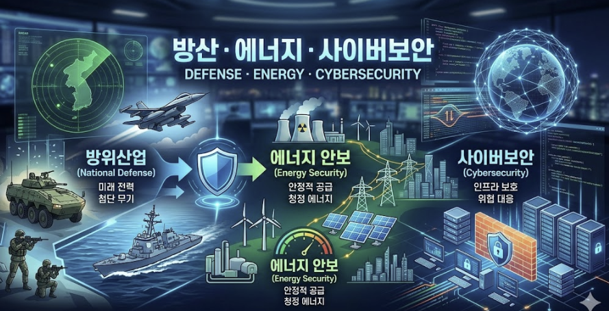 방산, 에너지, 사이버보안관련 이미지