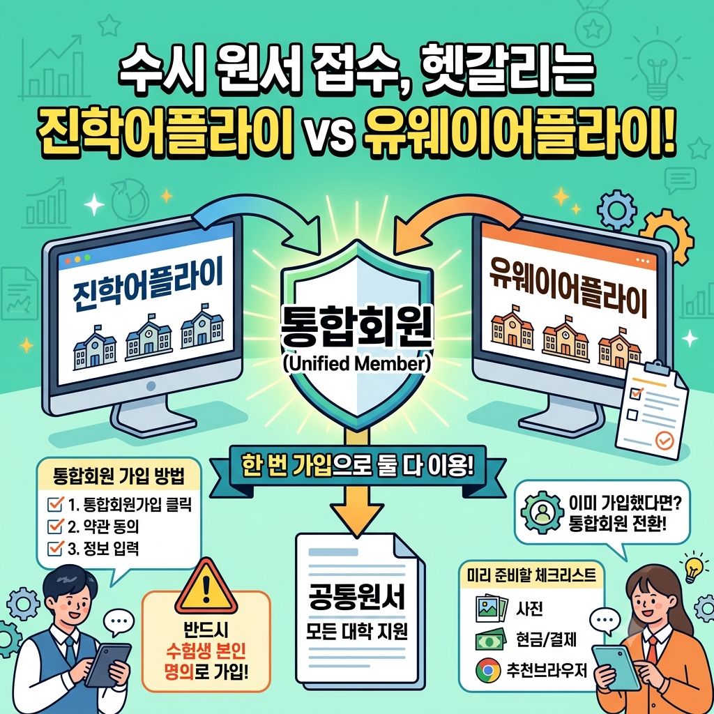 진학어플라이·유웨이어플라이, 통합회원 가입방법 총정리