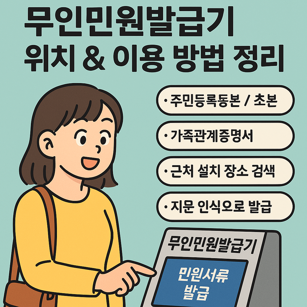 무인민원발급기 위치 &amp; 이용 방법