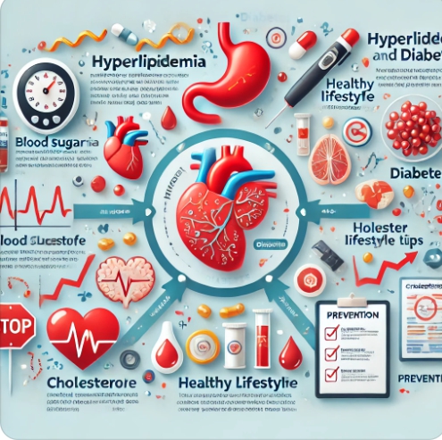 고지혈증과 당뇨병을 표현한 이미지