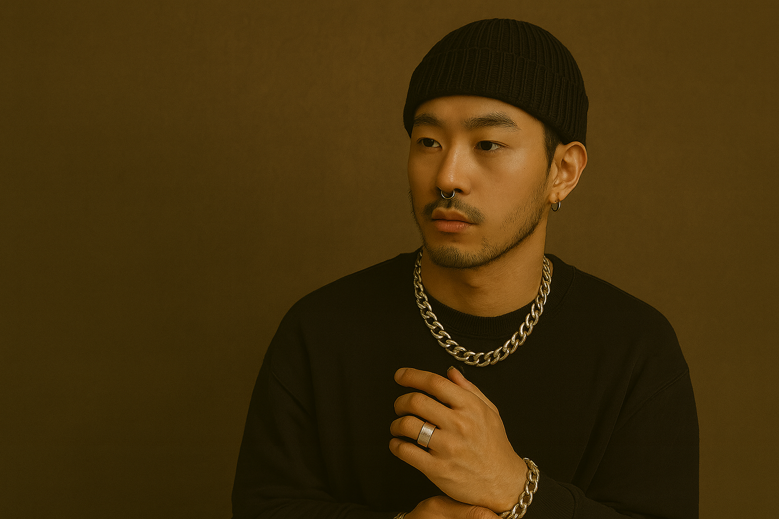 남성을 위한 현대 디자이너 쥬얼리 관련 사진