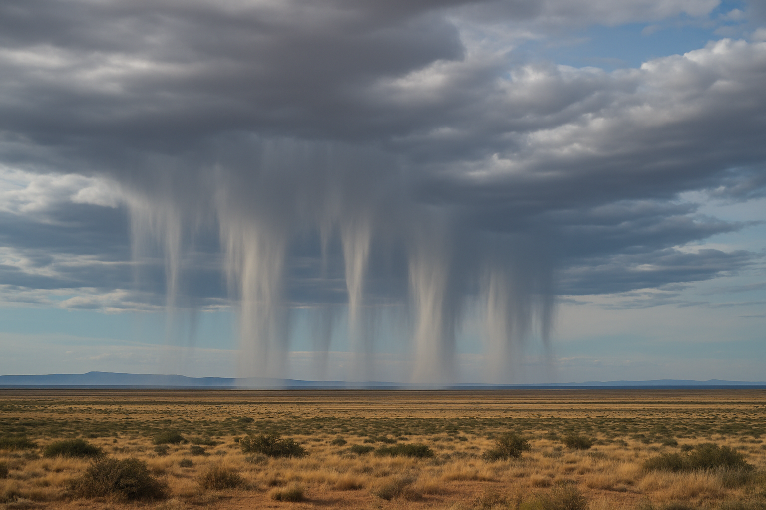 비르가, 하늘에서 증발하는 비