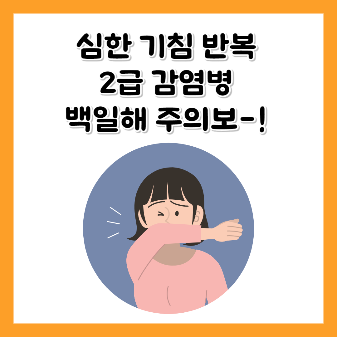 심한기침반복 2급감염병 백일해 주의보