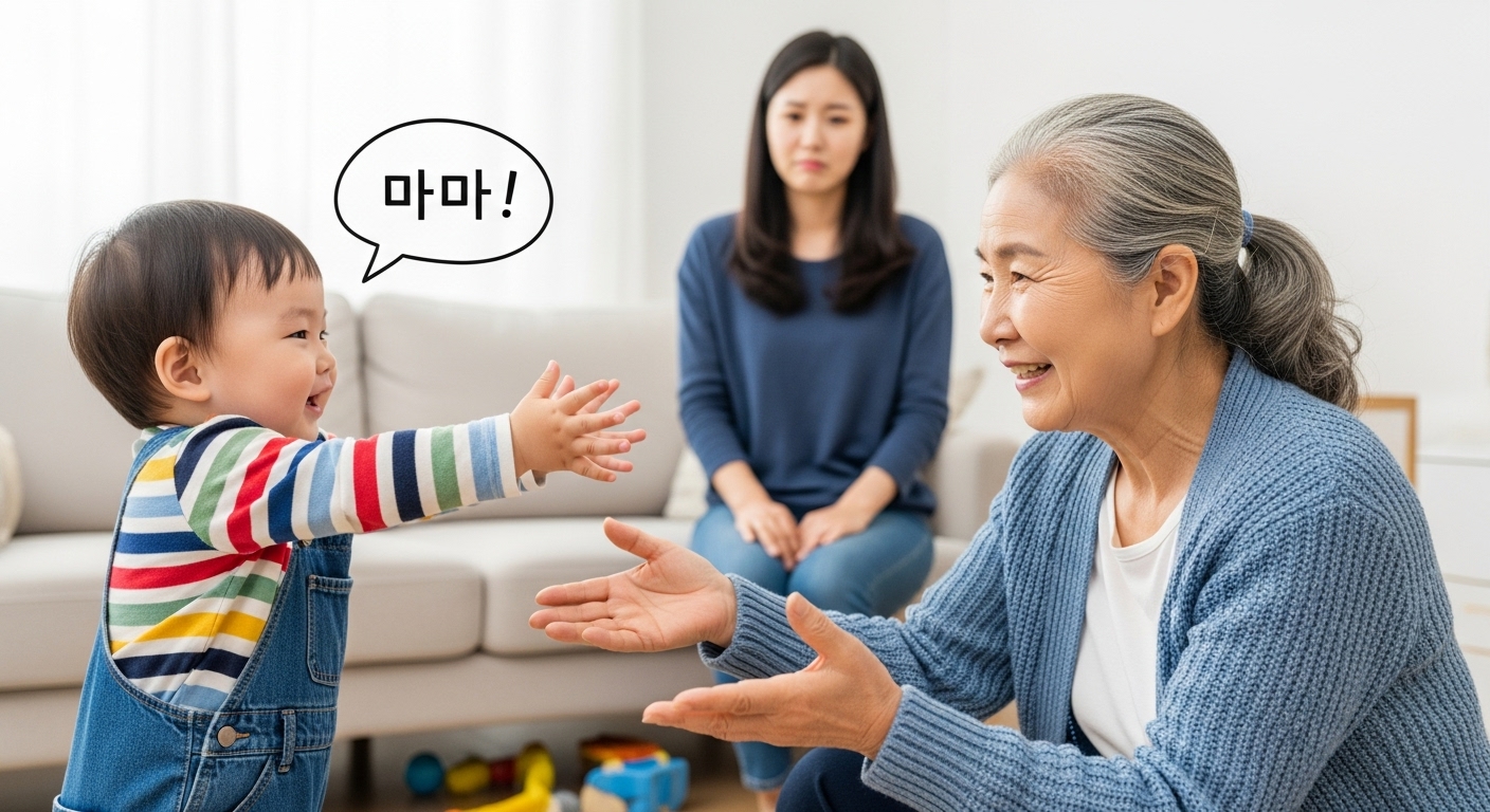 할머니께 엄마라고 부르는 손주