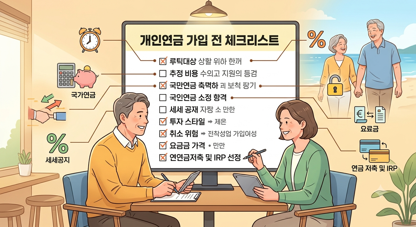 개인연금 가입 전 체크리스트