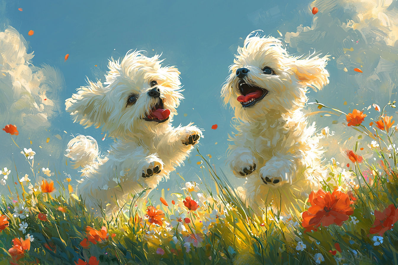 봄과 즐거운 말티즈