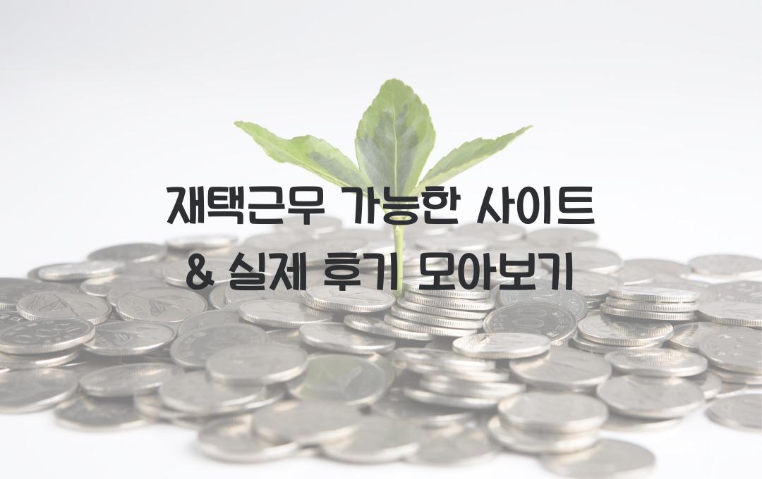 재택근무 가능한 사이트 & 실제 후기
