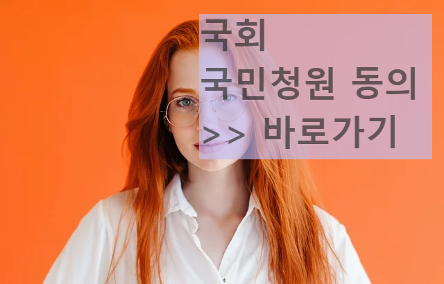 국회 국민청원 동의하기 홈페이지 사이트