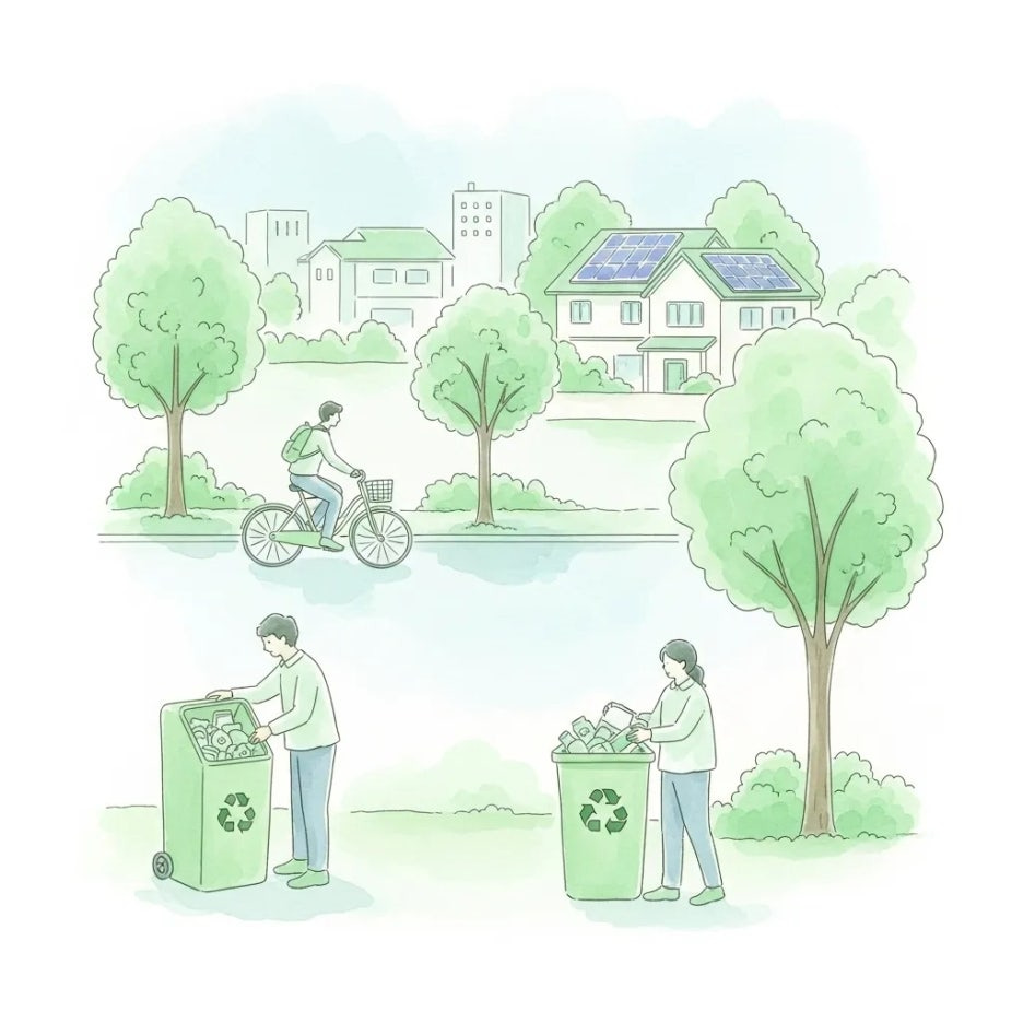 일상 속 작은 실천들이 모여 환경을 돕는 모습
