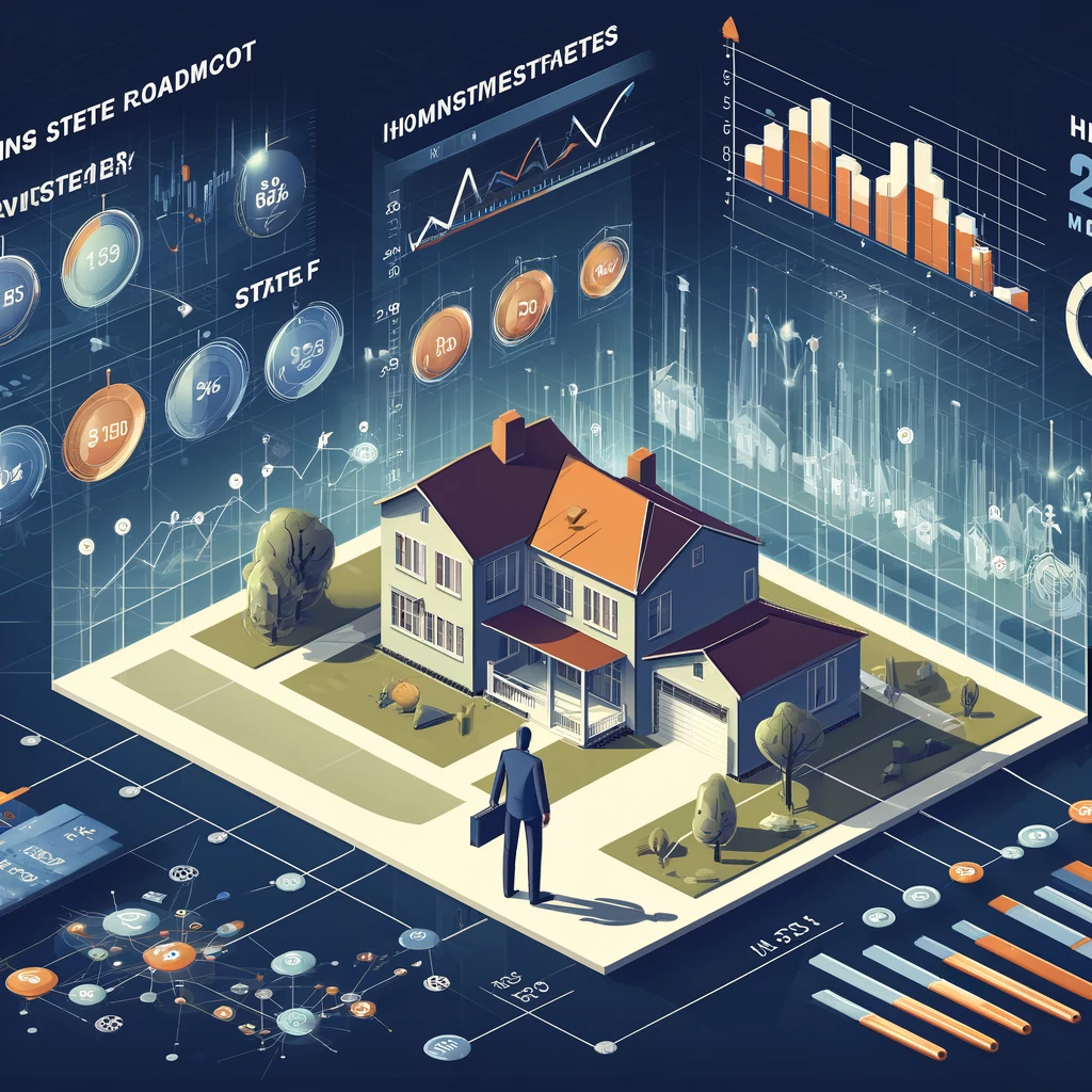 2025년 미국 부동산 투자 전략: 장기적인 투자 전략을 세우며 포트폴리오를 구성하는 모습.