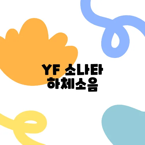 YF 소나타 하체소음, 쇼바 및 스프링 교환 후기