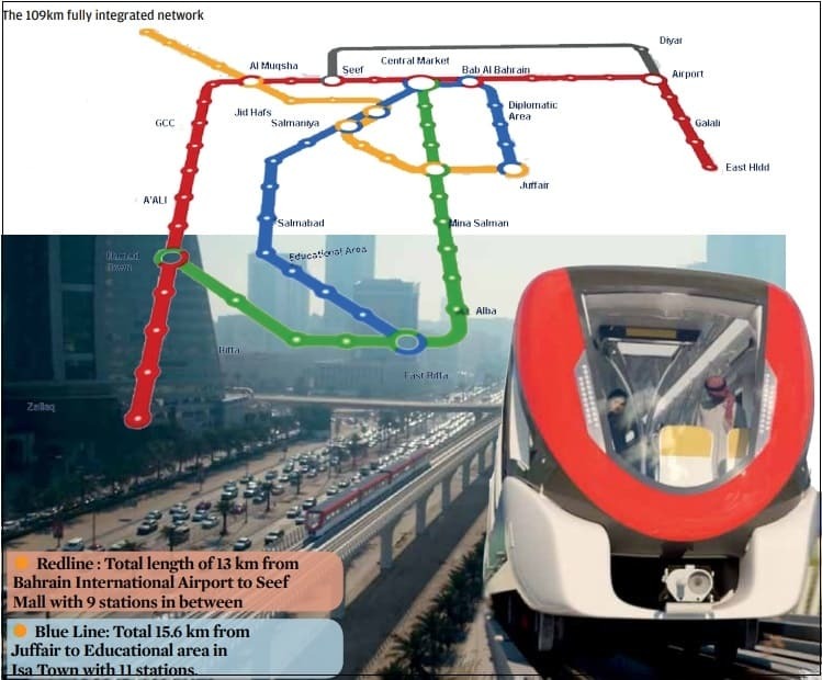 20억 달러 규모 '바레인 메트로 1단계 프로젝트' 입찰 동향...현대건설 등 11개사 PQ통과 Alstom, L&T, Orascom in race for Bahrain Metro Phase I project