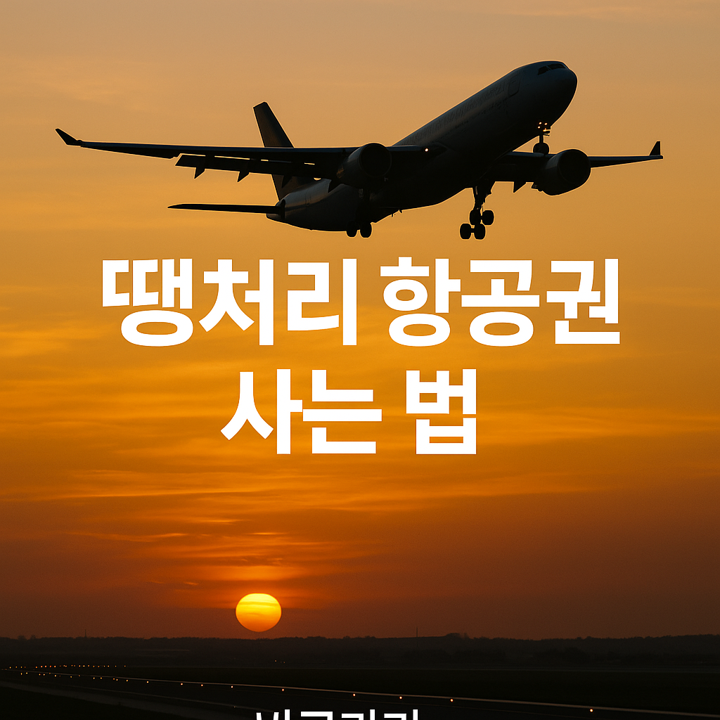 땡처리 항공권 사는법