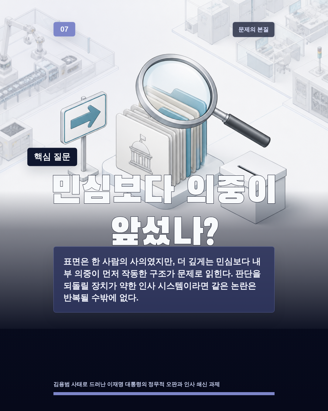민심보다 의중이 앞섰나?