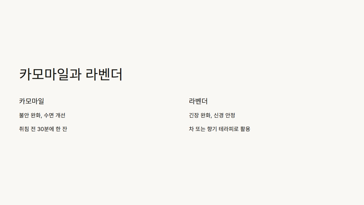 스트레스 관리에 좋은 차