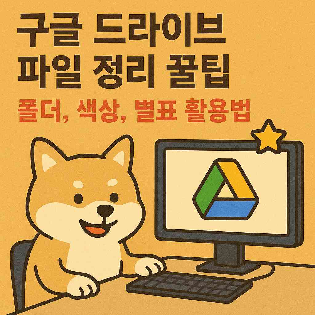 구글 드라이브 파일 정리 꿀팁 (폴더, 색상, 별표 활용법)