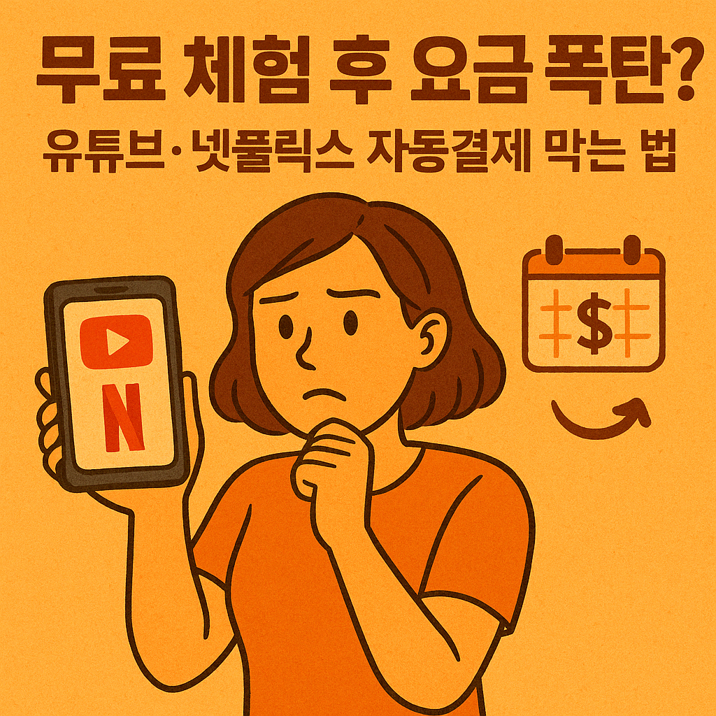 무료 체험 후 요금 폭탄? 유튜브·넷플릭스 자동결제 막는 법