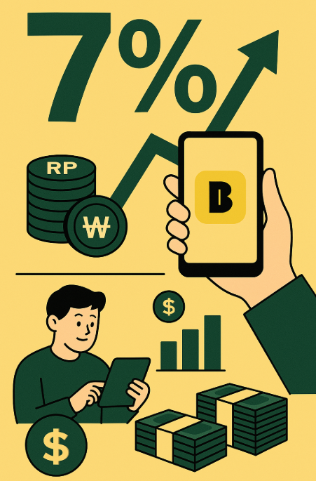7% 금리 이미지